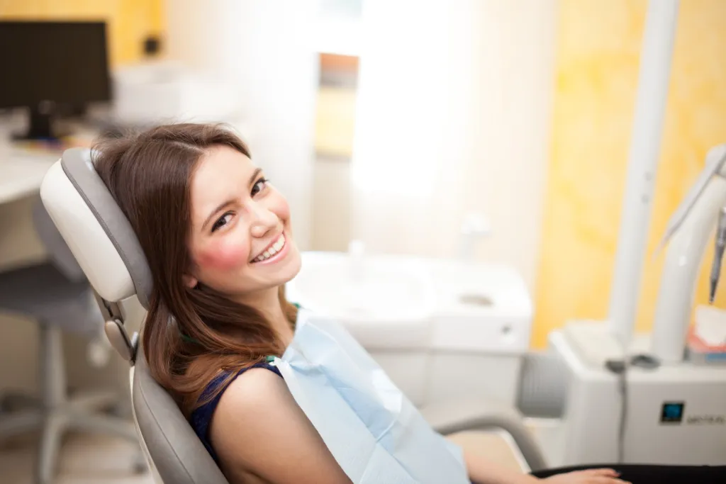 young woman waiting for a dental exam